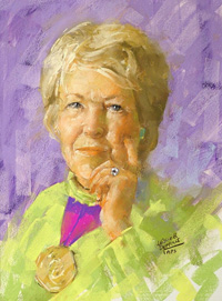 Urania Christy Tarbet, pastel portrait by Leslie B. DeMille